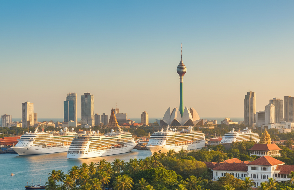 Colombo Port and skyline