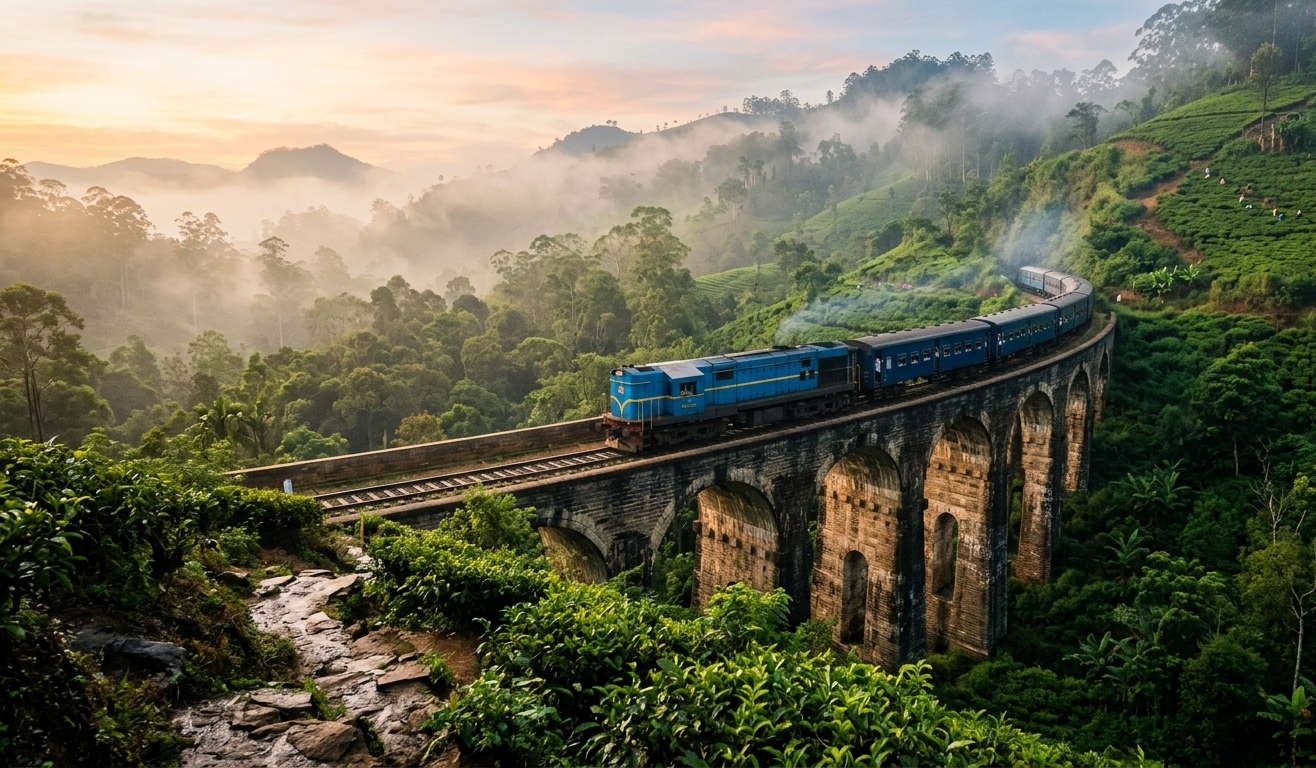 Scenic mountain landscape in Ella Sri Lanka
