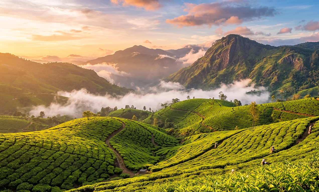 Tea country scenery near Ella Sri Lanka