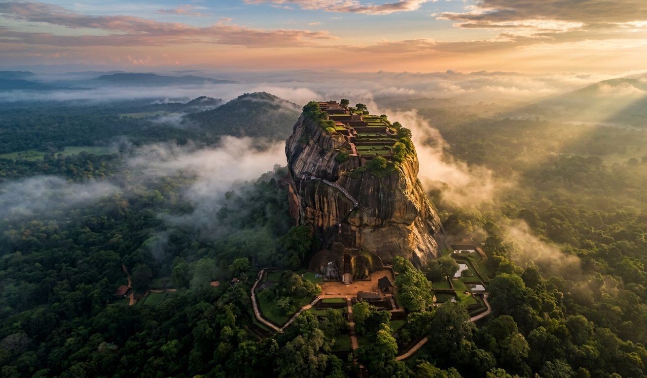Sigiriya rock fortress in Sri Lanka